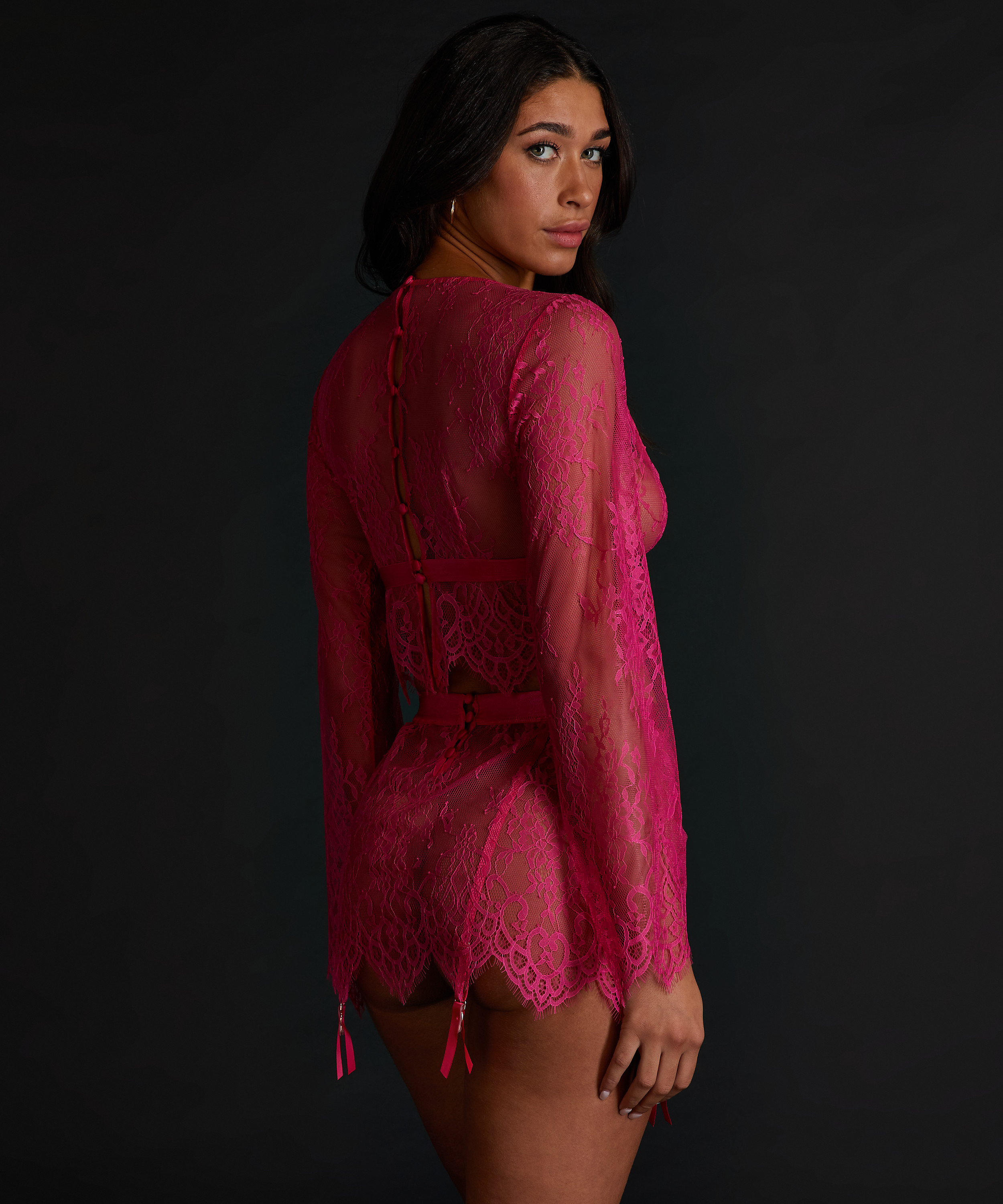 Top Allover Lace, Rose, main