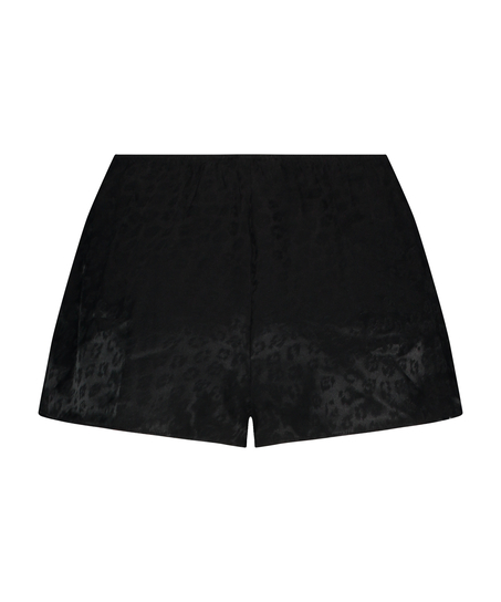 Shorts Leopard, Zwart