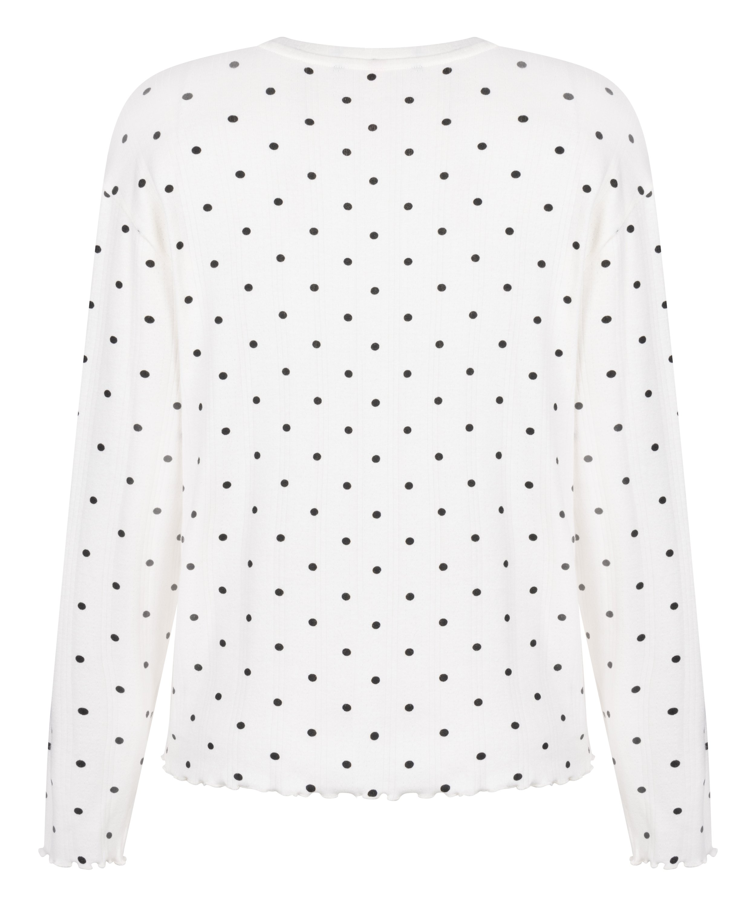 Pyjama Top Loose Pointelle, Blanc, main