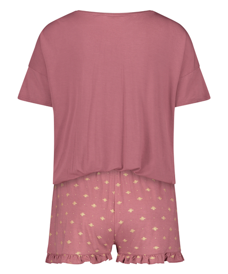 Ensemble de pyjama court, Rose