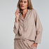Pyjamatop Flanel Essentials, Beige