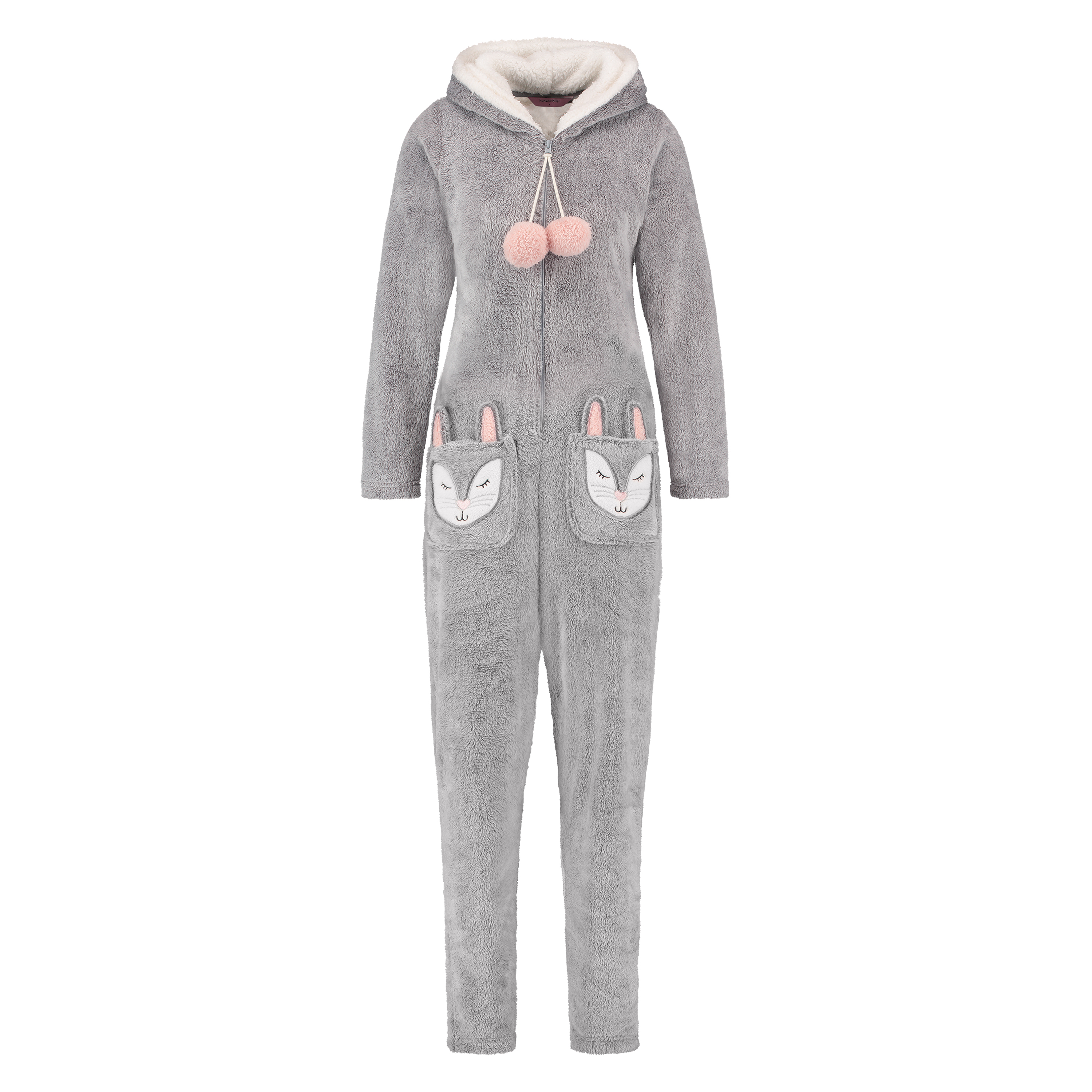 Onesie Fleece Animal, Grijs, main