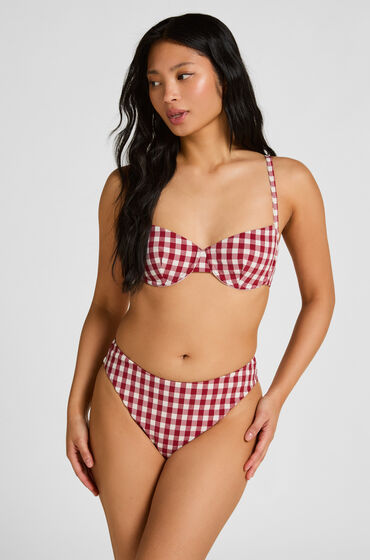 Hunkemöller Hoog Uitgesneden Bikinibroekje Met Hoge Taille Amalfi Rood