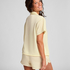 Short en satin Minimal, Jaune