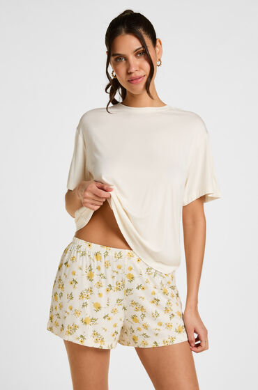 Hunkemöller Pyjama Set Daisy Wit thumbnail