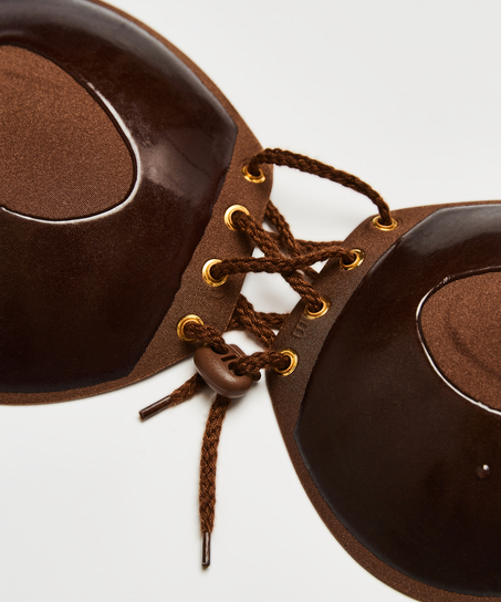 Soutien-gorge adhésif push-up, Brun