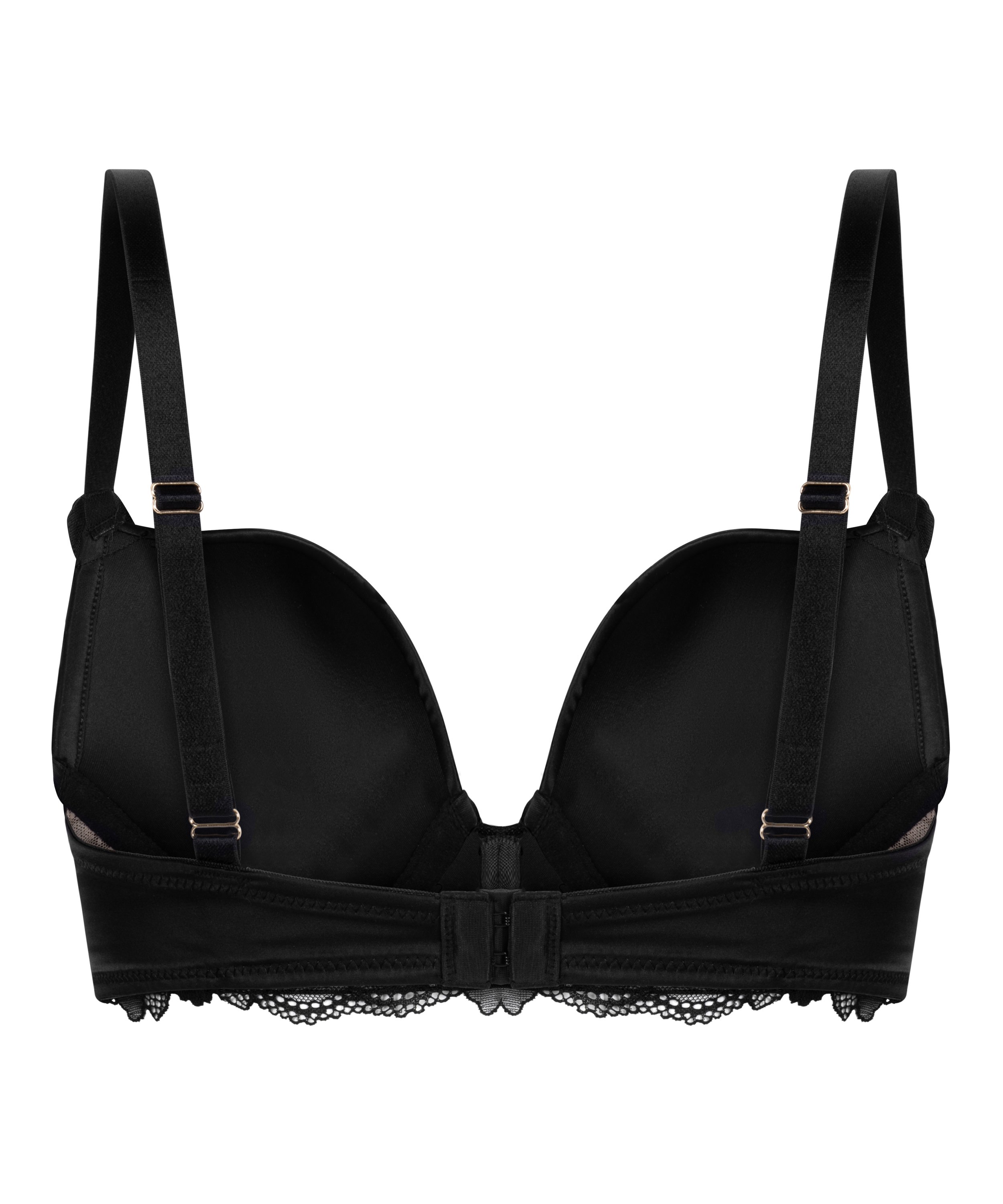 Soutien-gorge &agrave; armatures longline push-up pr&eacute;form&eacute; Avela, Noir, main