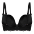 Soutien-gorge &agrave; armatures longline push-up pr&eacute;form&eacute; Avela, Noir