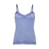 Camisole velours Dentelle, Bleu