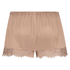 Short pijama soie dentelle festonnée, Rose