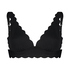 Triangel bikinitop Scallop, Zwart