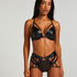 Slip brésilien jambe haute Faye, Noir