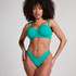 Slip de Bikini Échancrés Scallop, Vert
