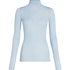 super soft Turtleneck shirt met Cashmere, Blauw
