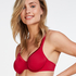 Soutien-gorge à armatures non-préformé Satin fleece, Rouge