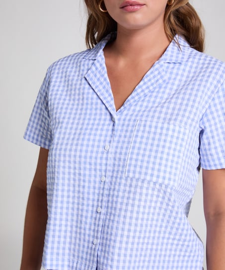 Jacket Seersucker, Blauw