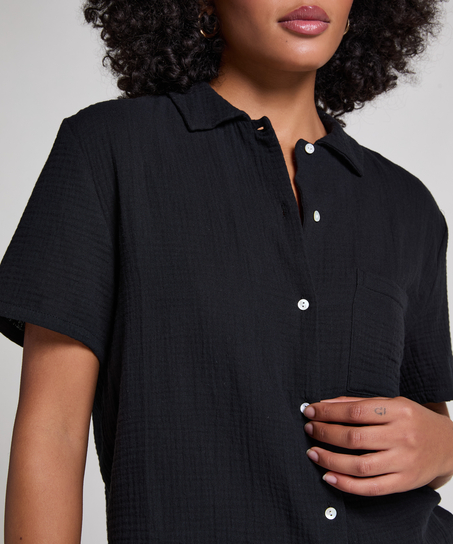 Mousseline Jacket, Zwart