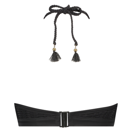 Bikini Croptop met beugel Borneo Mesh, Zwart