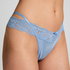 Extra lage v-string Elliena, Blauw