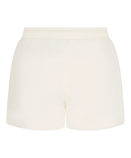 Short en polaire sportive, Blanc