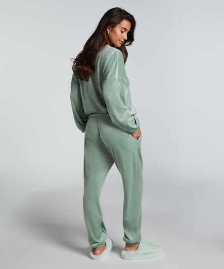 Pantalon de jogging Velours, Vert