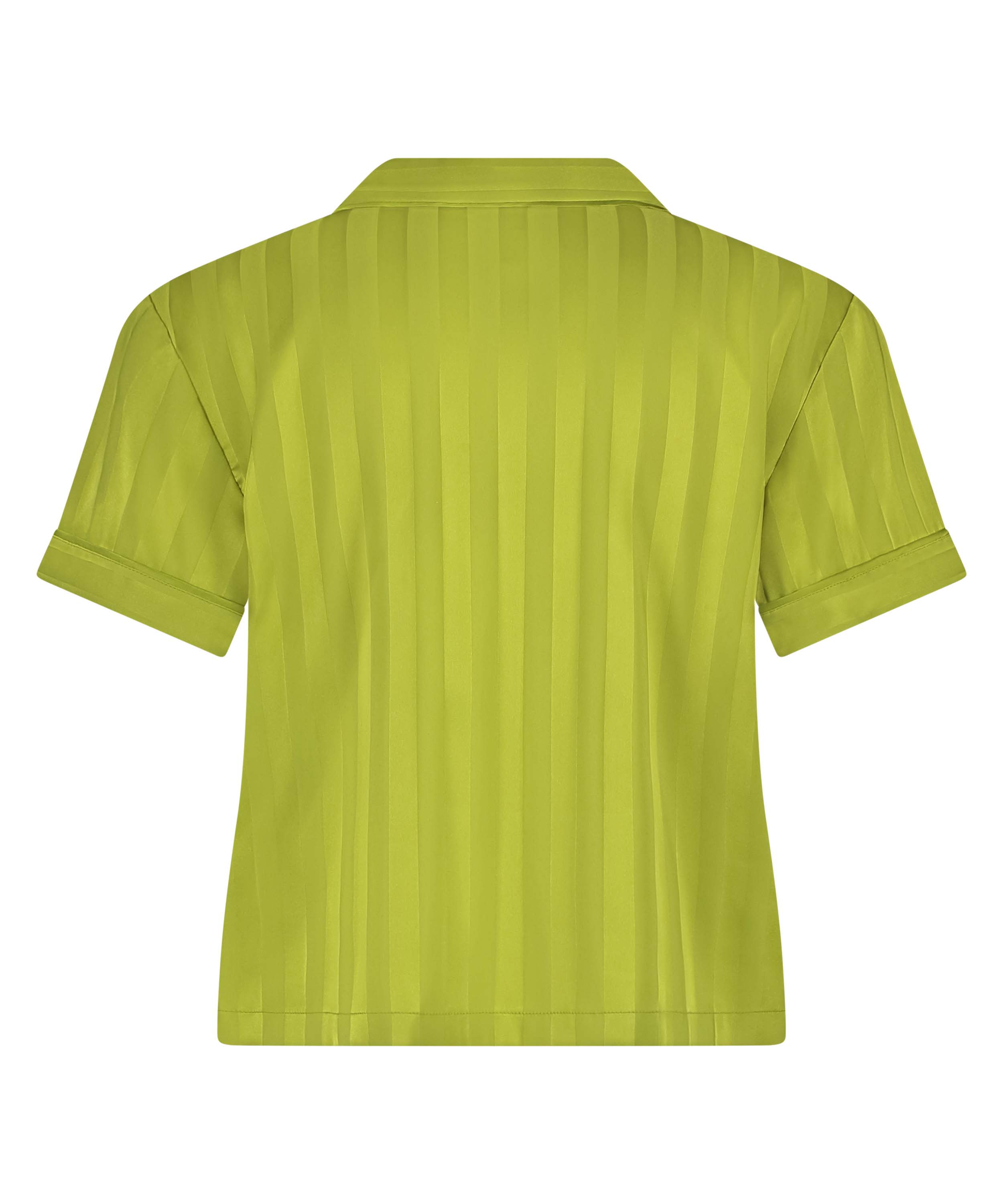 Veste &agrave; manches courtes en satin, Vert, main