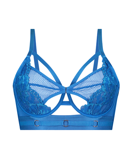 Soutien-gorge à armatures non-préformé longline Pleasure, Bleu