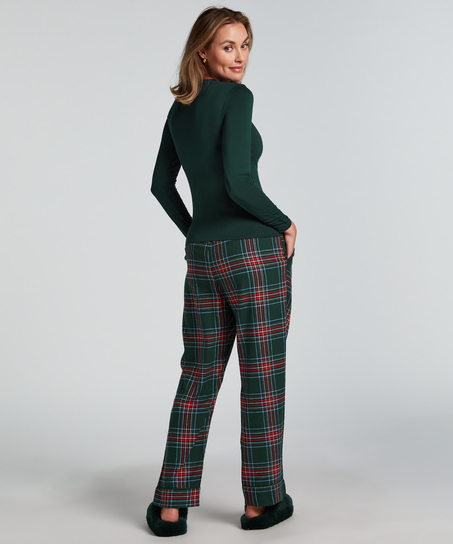 Tall Pyjamabroek Flanel, Groen