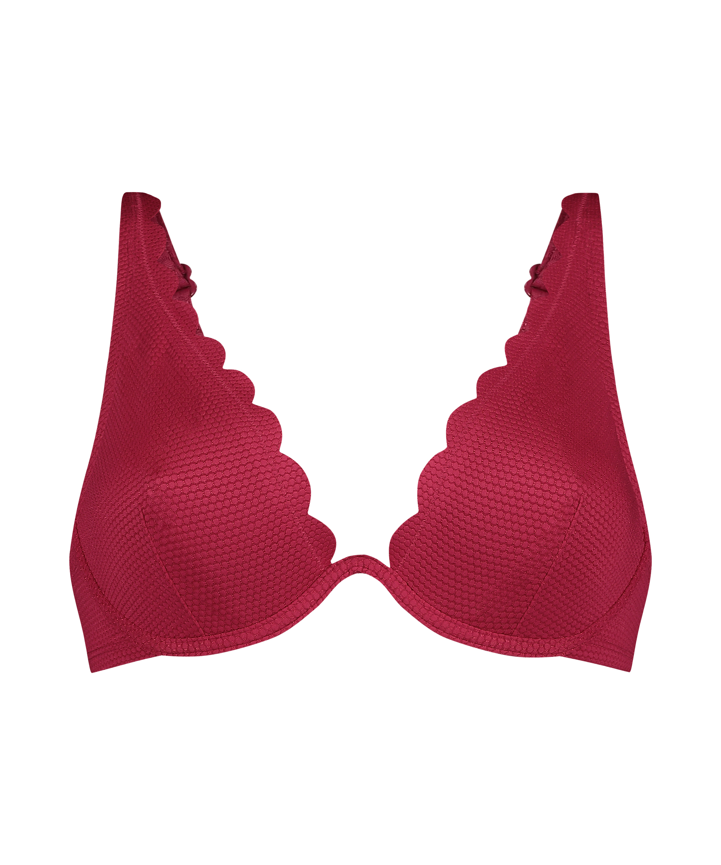 Niet-voorgevormde beugel bikinitop Scallop, Roze, main