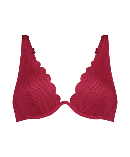 Niet-voorgevormde beugel bikinitop Scallop, Roze