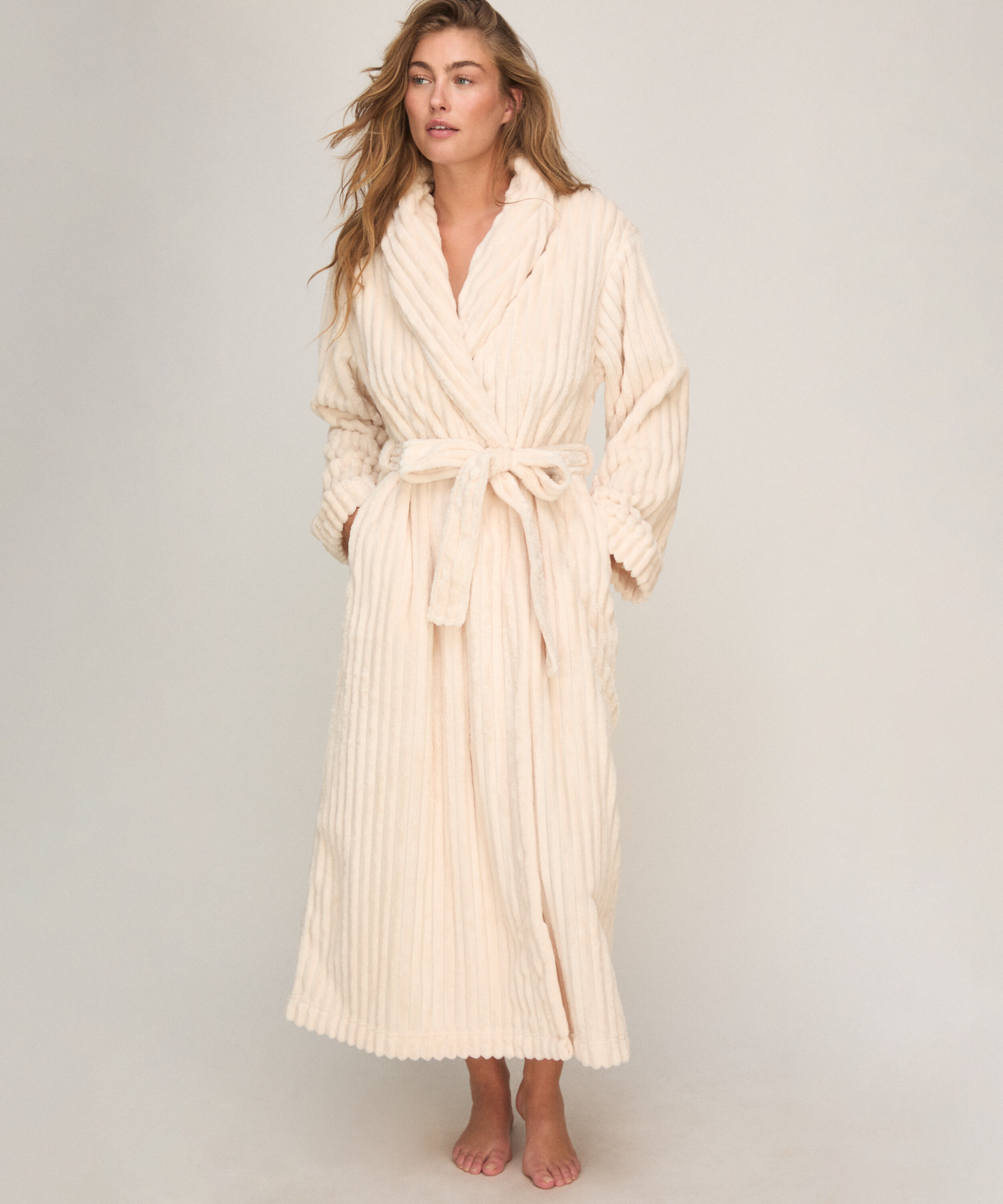 Peignoir Jacqueared Fleece, Blanc