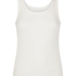 Geribde singlet van geborstelde jersey, Wit
