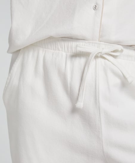 Pantalon de Pyjama Flanel, Blanc