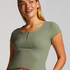 Haut de pyjama manches courtes Henley, Vert