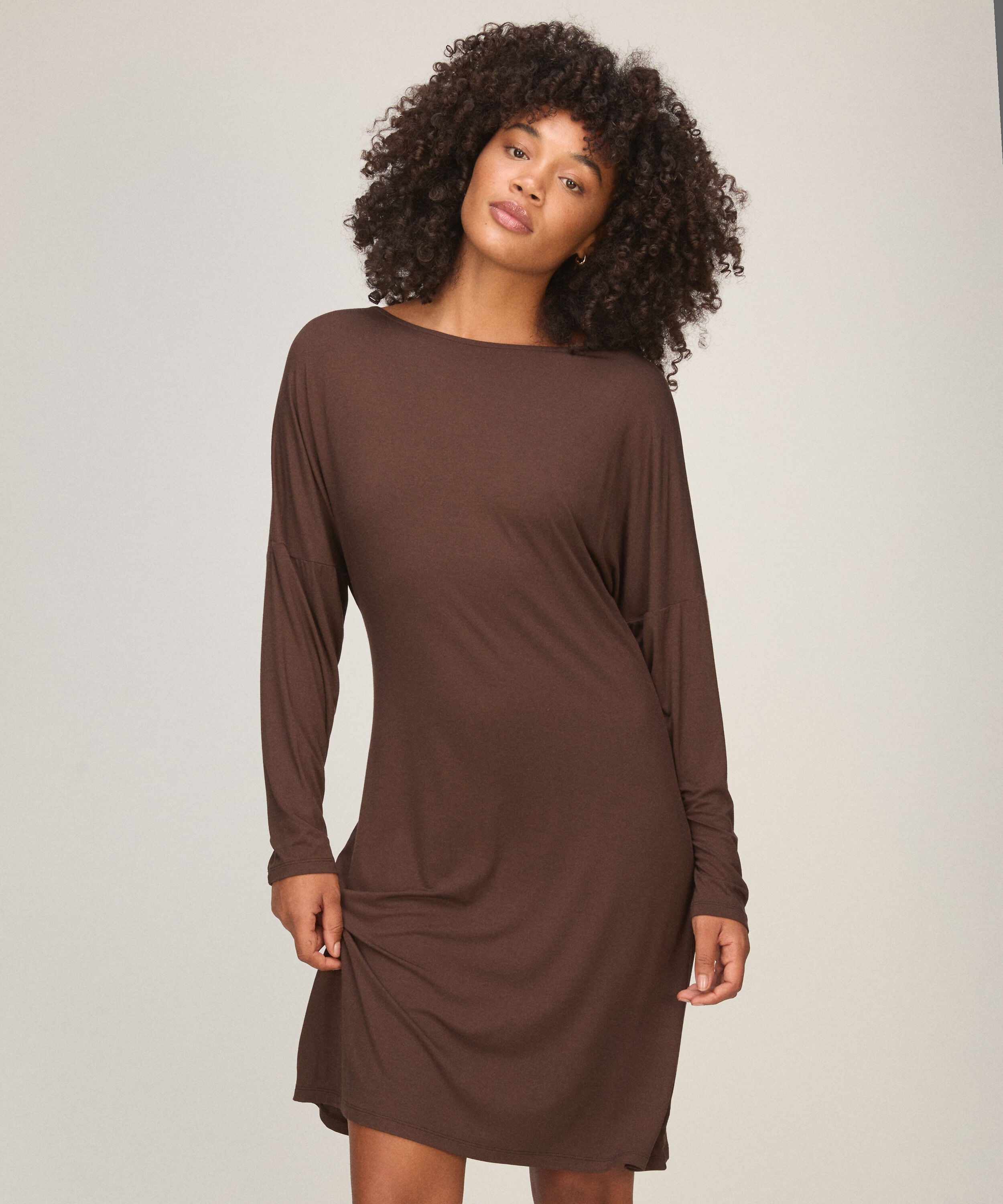 Nightshirt Jersey Essential, Brun Nightshirt Jersey Essential, Brun