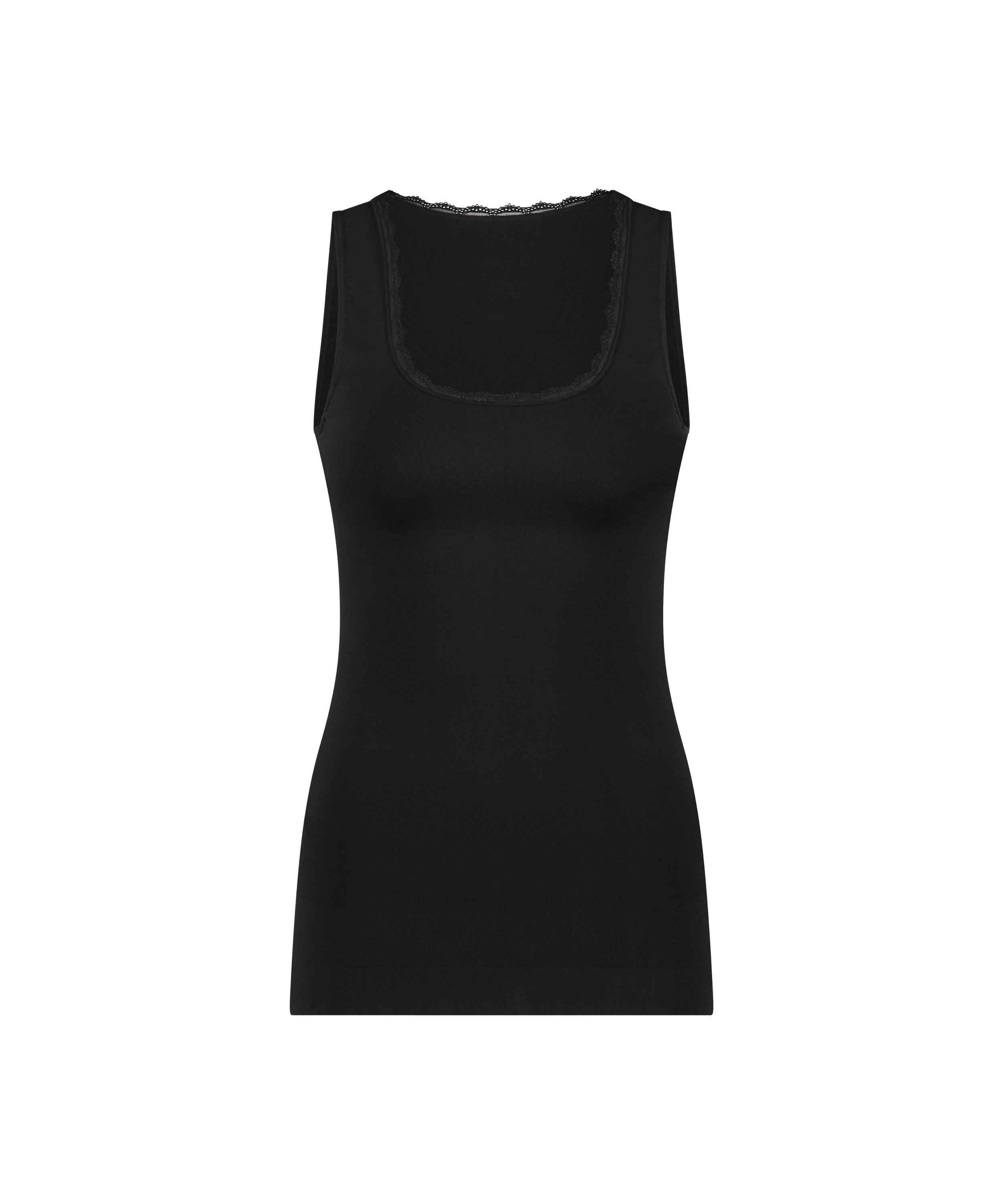 Verstevigende cami top, Zwart, main