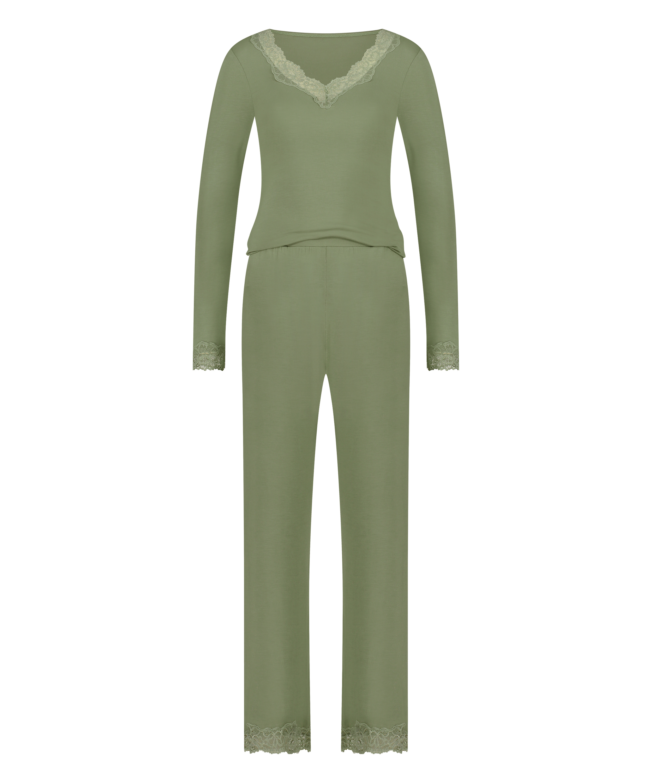 Ensemble de pyjama, Vert, main