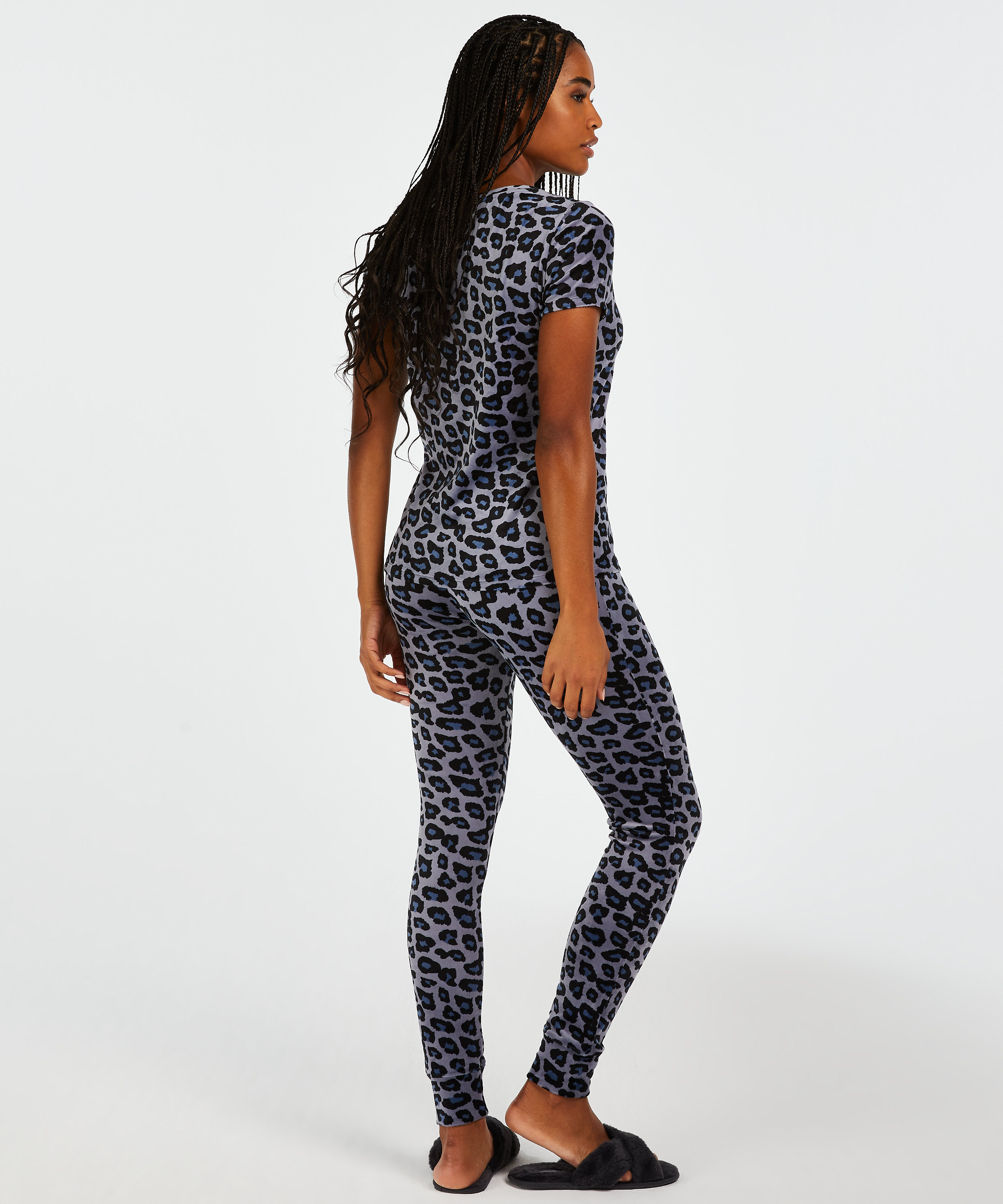 Legging Velours, Gris, main