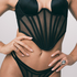 Bustier Paige, Zwart