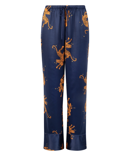Pantalon Satin, Bleu