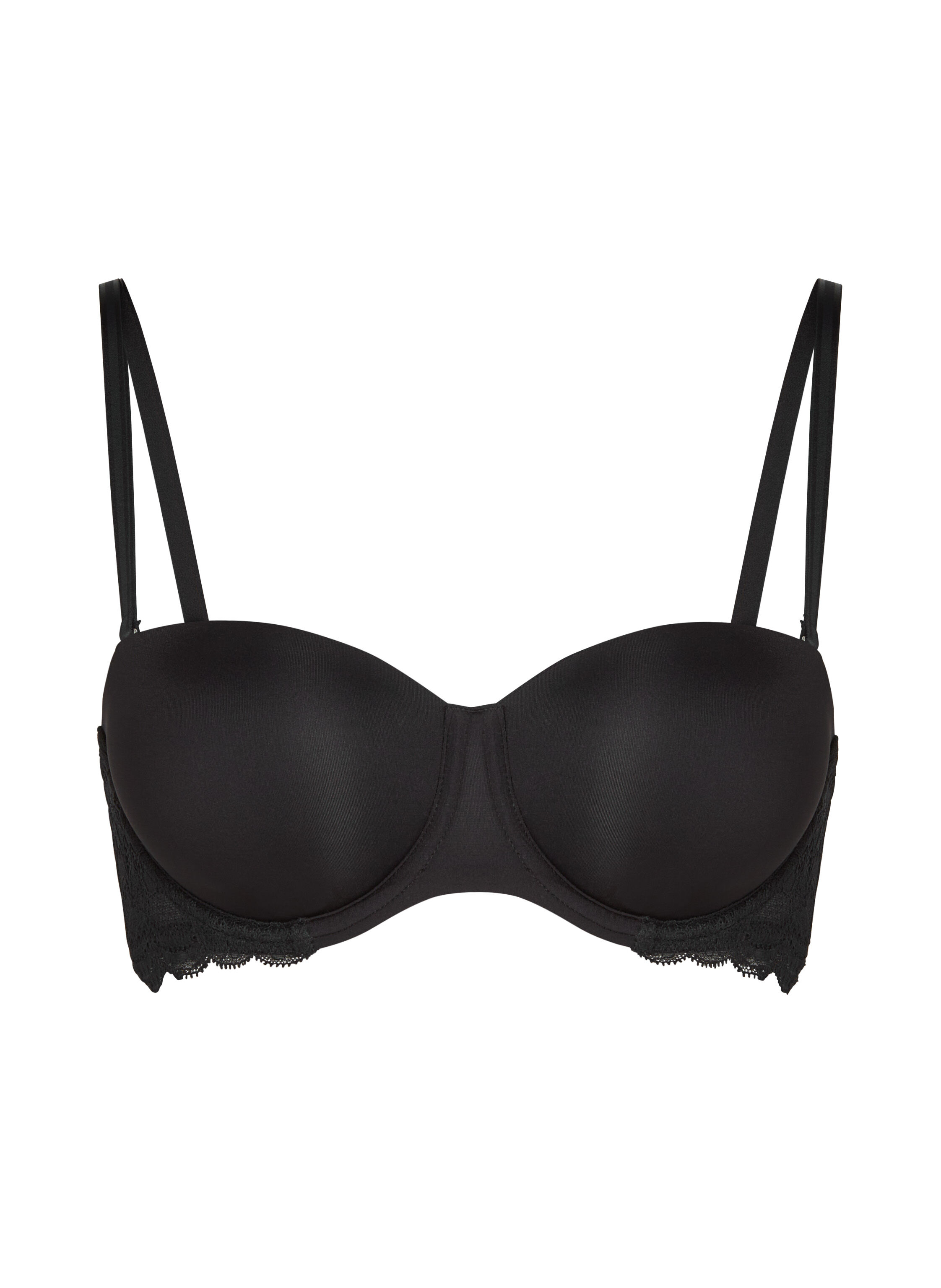 Voorgevormde strapless beugel bh Angie, Zwart