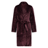 Peignoir court côtelé en polaire, Pourpre