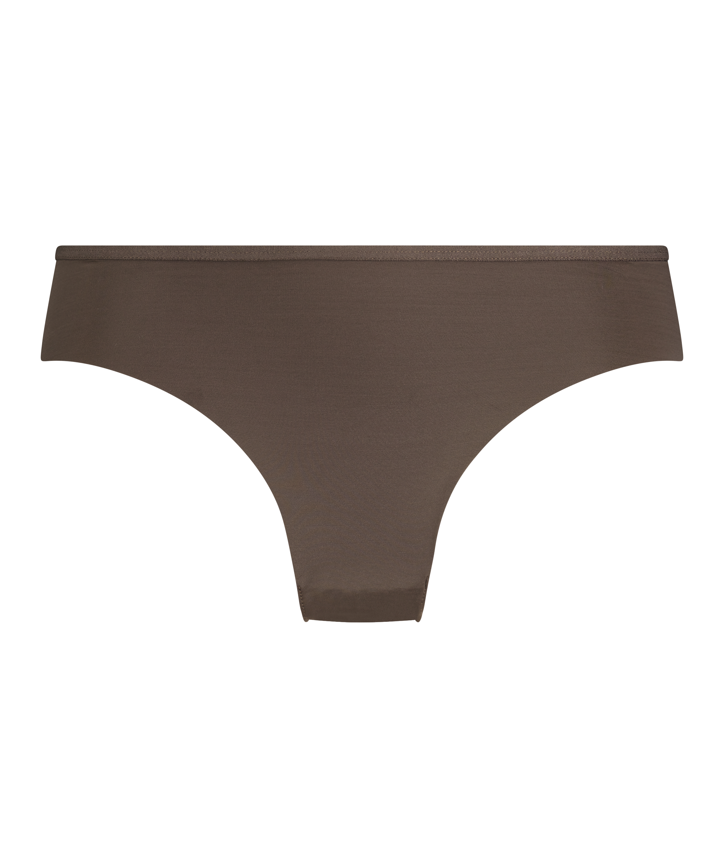 Slip br&eacute;silien Invisible Lace Back, Brun, main