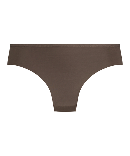 Slip br&eacute;silien Invisible Lace Back, Brun