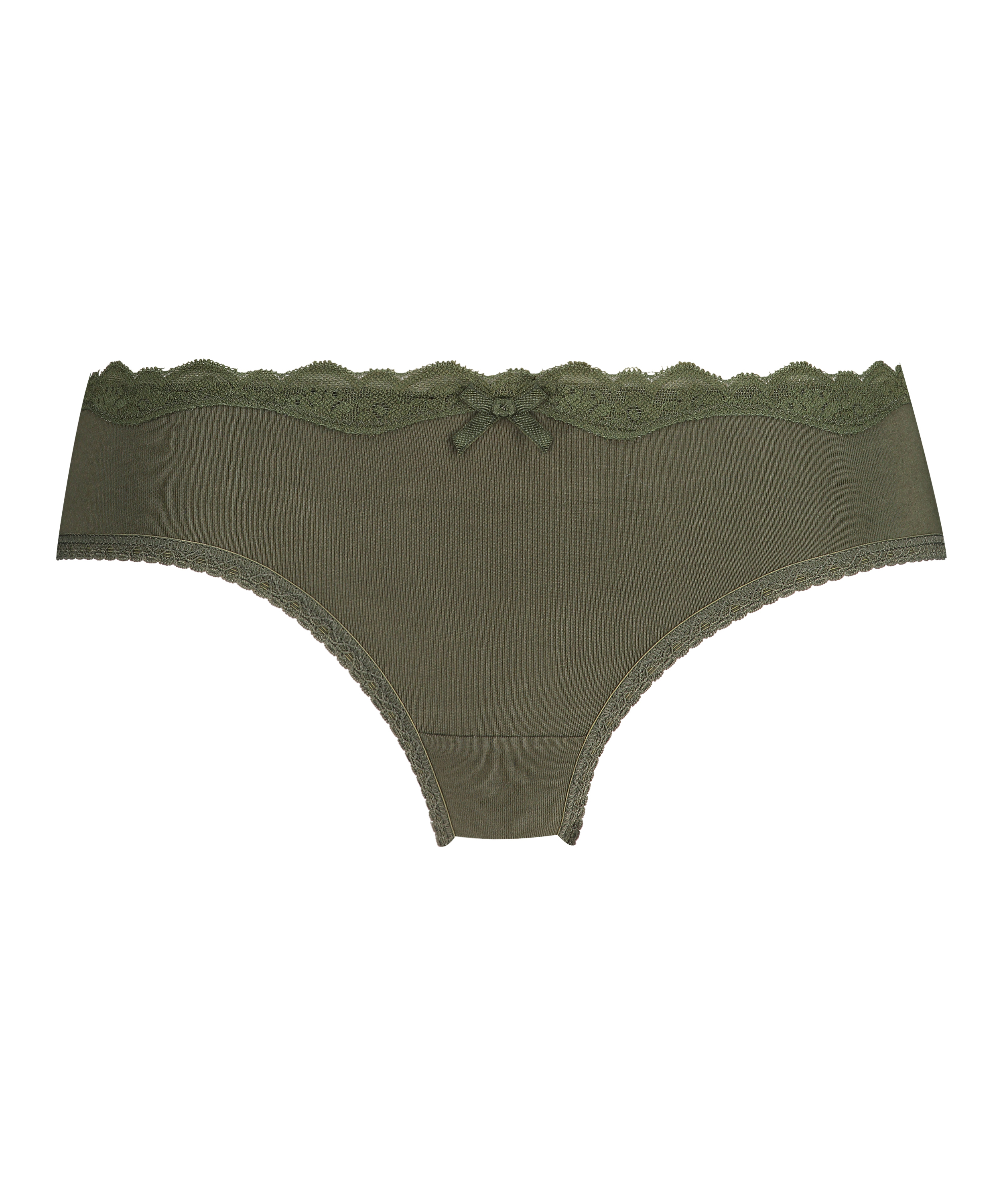 Slip br&eacute;silien coton, Vert, main