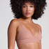 Triangel bralette Smooth, Bruin