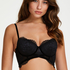 Soutien-gorge long rembourr&eacute; &agrave; armatures Raine, Noir