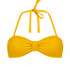 Haut de bikini bandeau Crinkle, Jaune