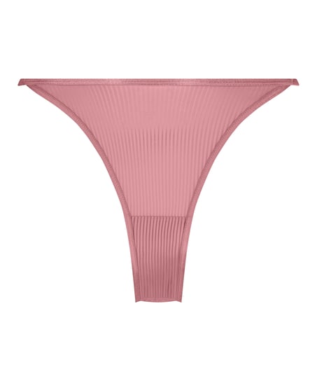 Slip brésilien jambes hautes Kaiden, Rose