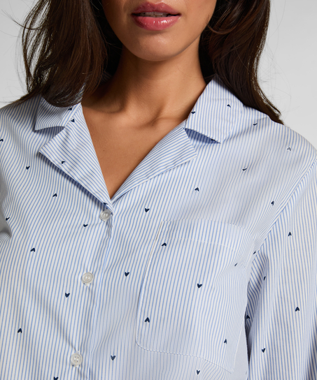 Chemise en coton, Bleu